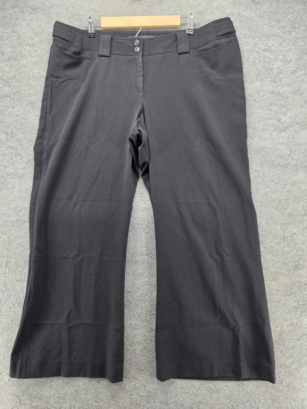 Lane Bryant Pants Womens 4 Petite Black Flare Stretch Dress Slacks Office Work